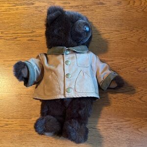 Vintage L.L. Bean Dark Brown Bear with Field Coat